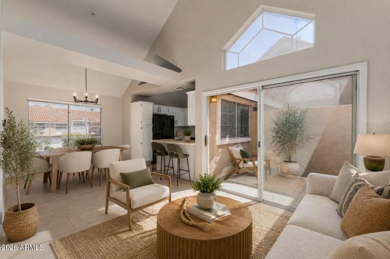 Virtually Staging Family and Dining area
