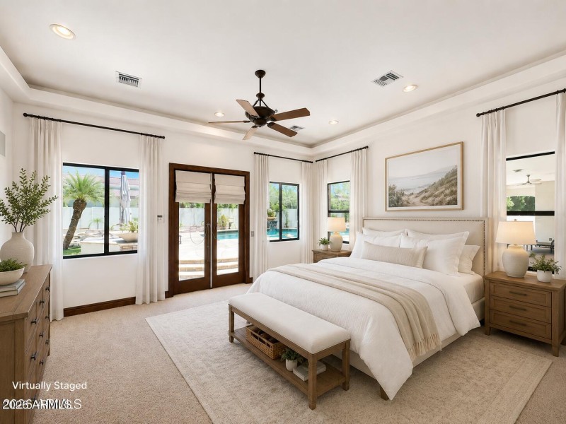 Virtually Staged Primary Suite