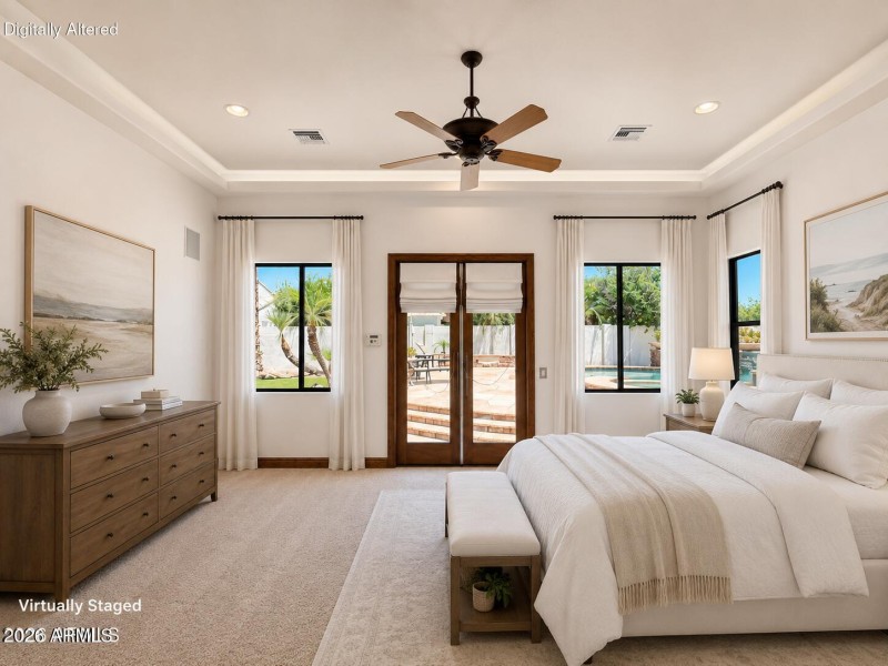 Virtually Staged Primary Suite