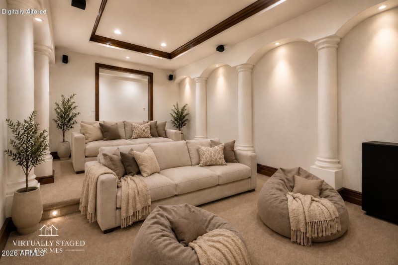 Virtually Staged Media Room