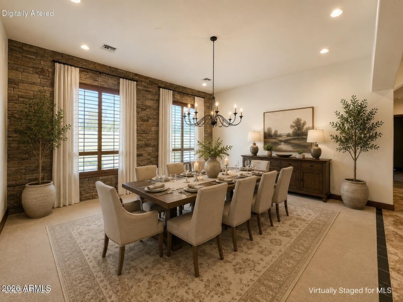 Virtually Staged Dining Room