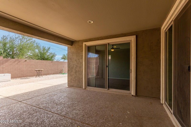 Backyard covered patio