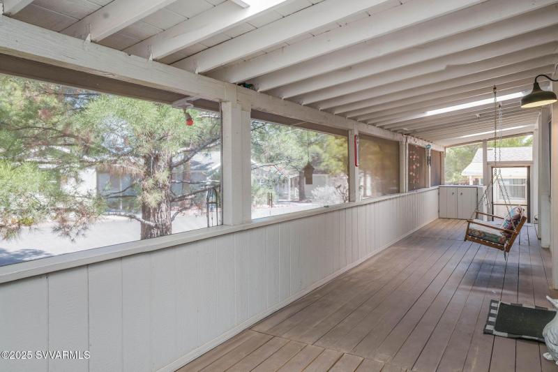 Enclosed front porch
