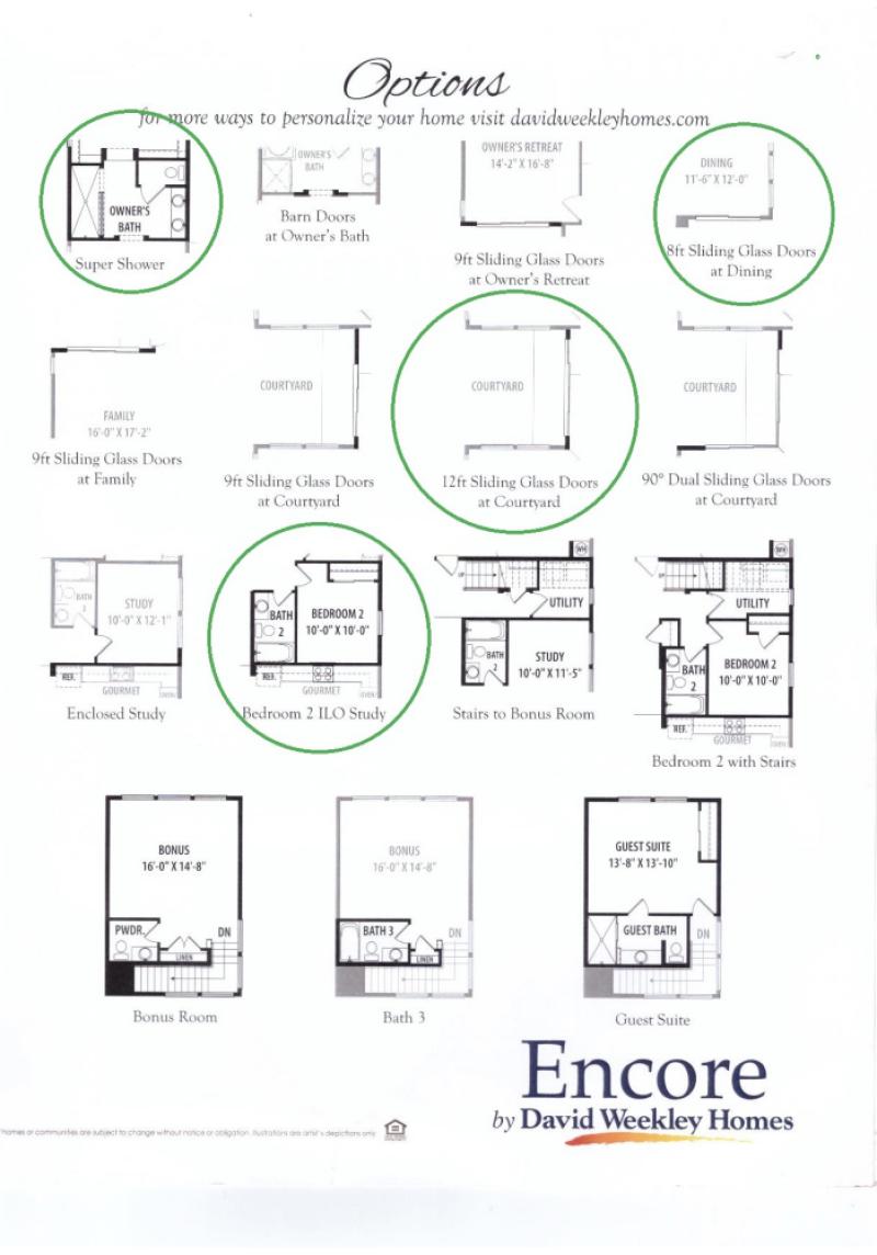 Floor plan OPTIONS for THIS home!