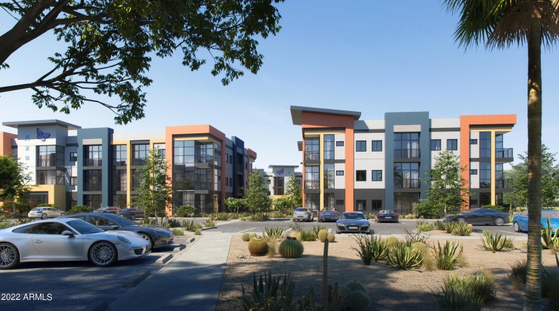 Exterior Apts with Parking Lot