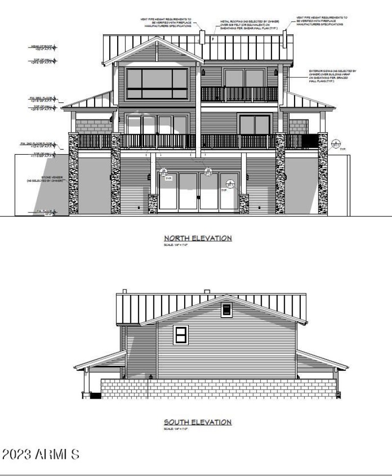 6 - Malkin Casita - North-South Elevatio