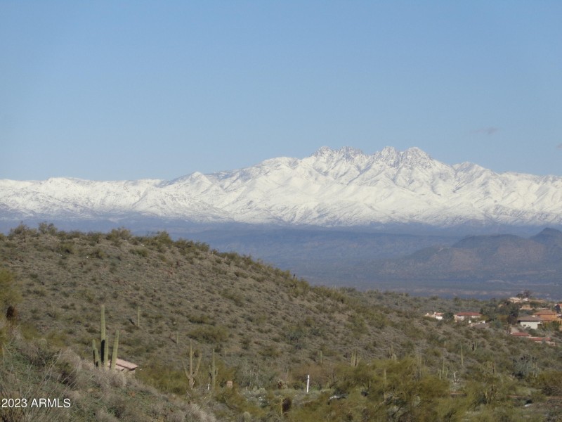 Four Peaks covered in snow