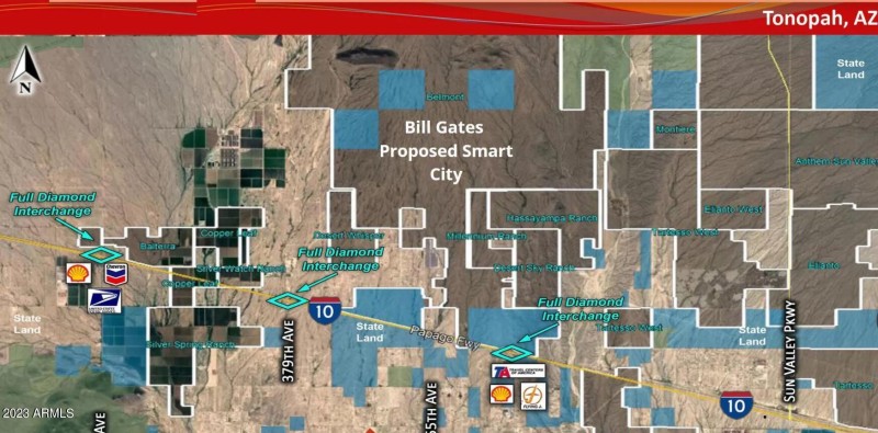 Tonopah Map w. Bill Gates Proposed Smart