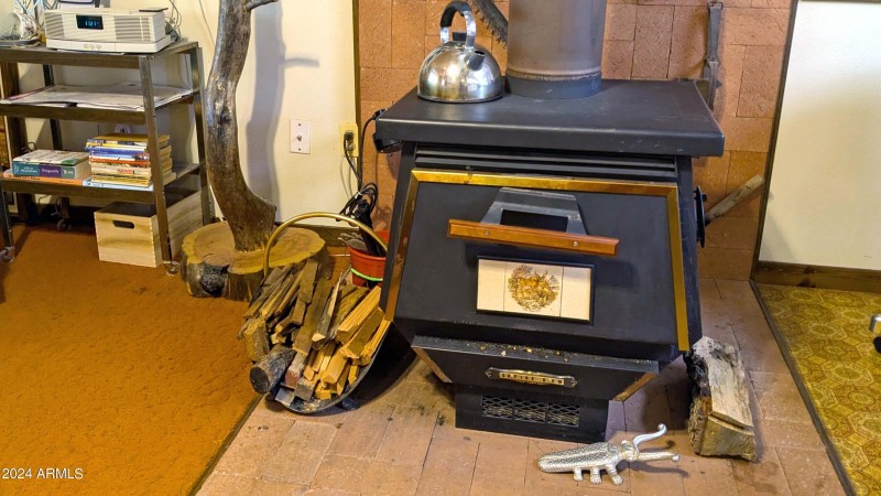 Efficient woodstove heating