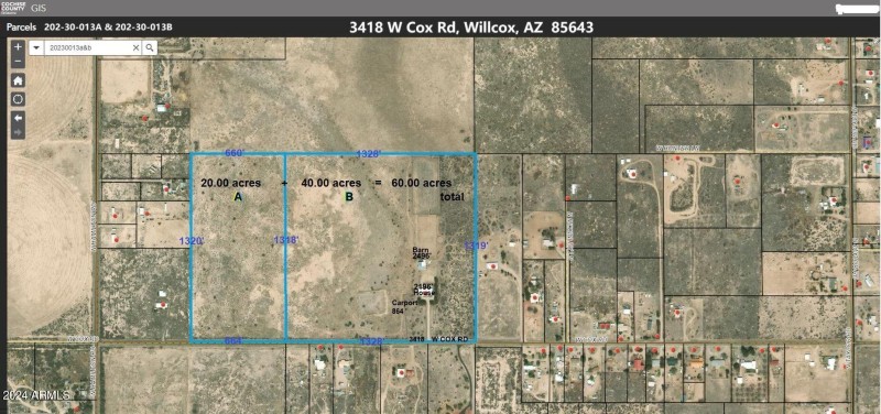 property lines Cox Rd - 60ac