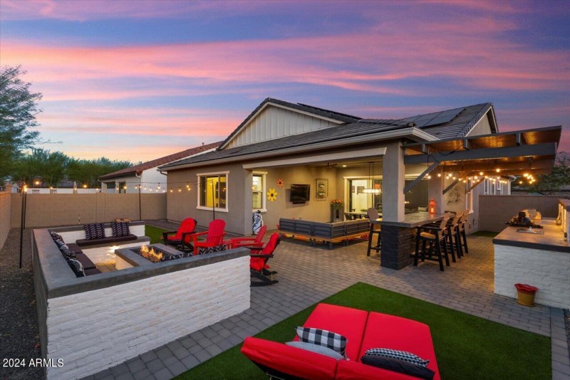 REAR OF HOME-TWILIGHT