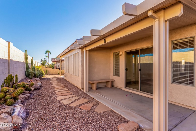 Backyard Patio with Desert Landscaping