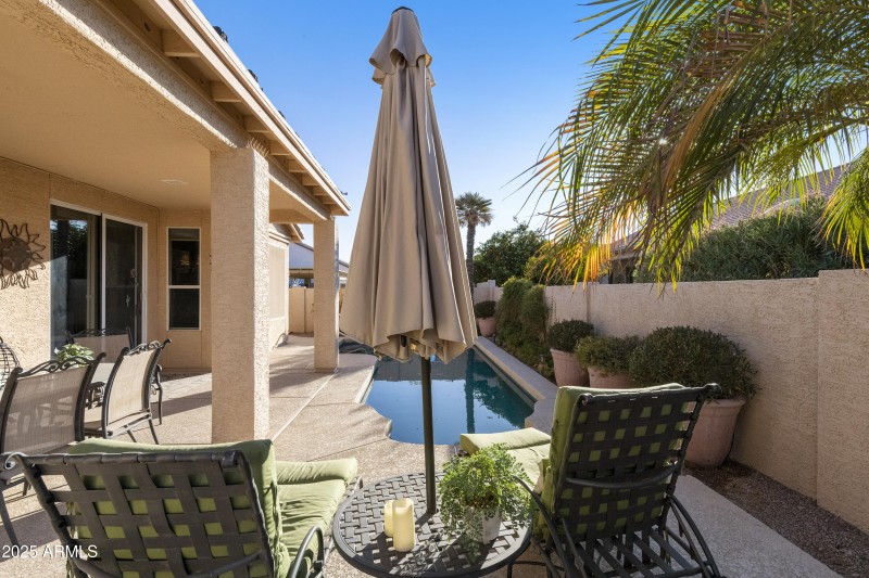 Patio view to pool