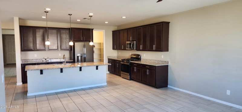Family to kitchen