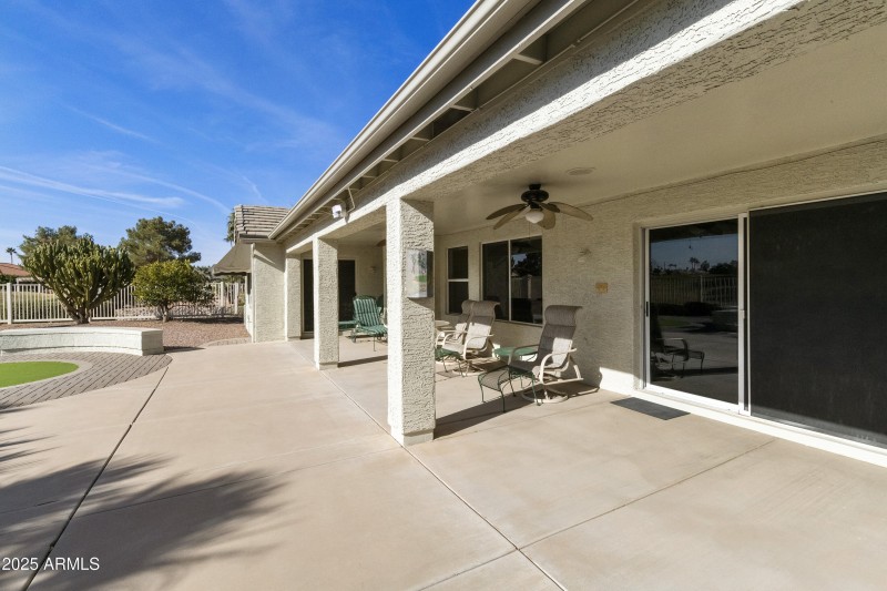Covered patio and patio
