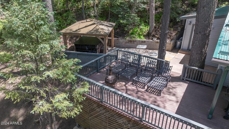 Drone Left Deck over lounge chairs