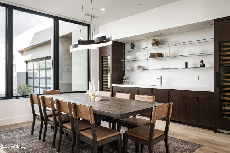 Dining Room with Wine Refrigerators
