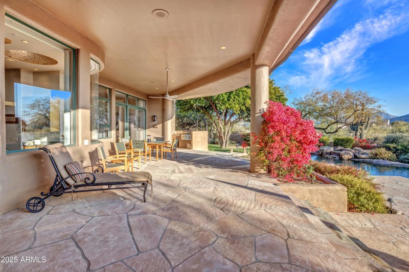 Large covered patio