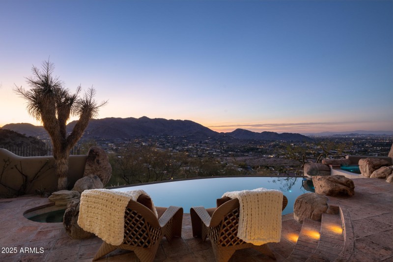 Infinity Pool with Mountain Views