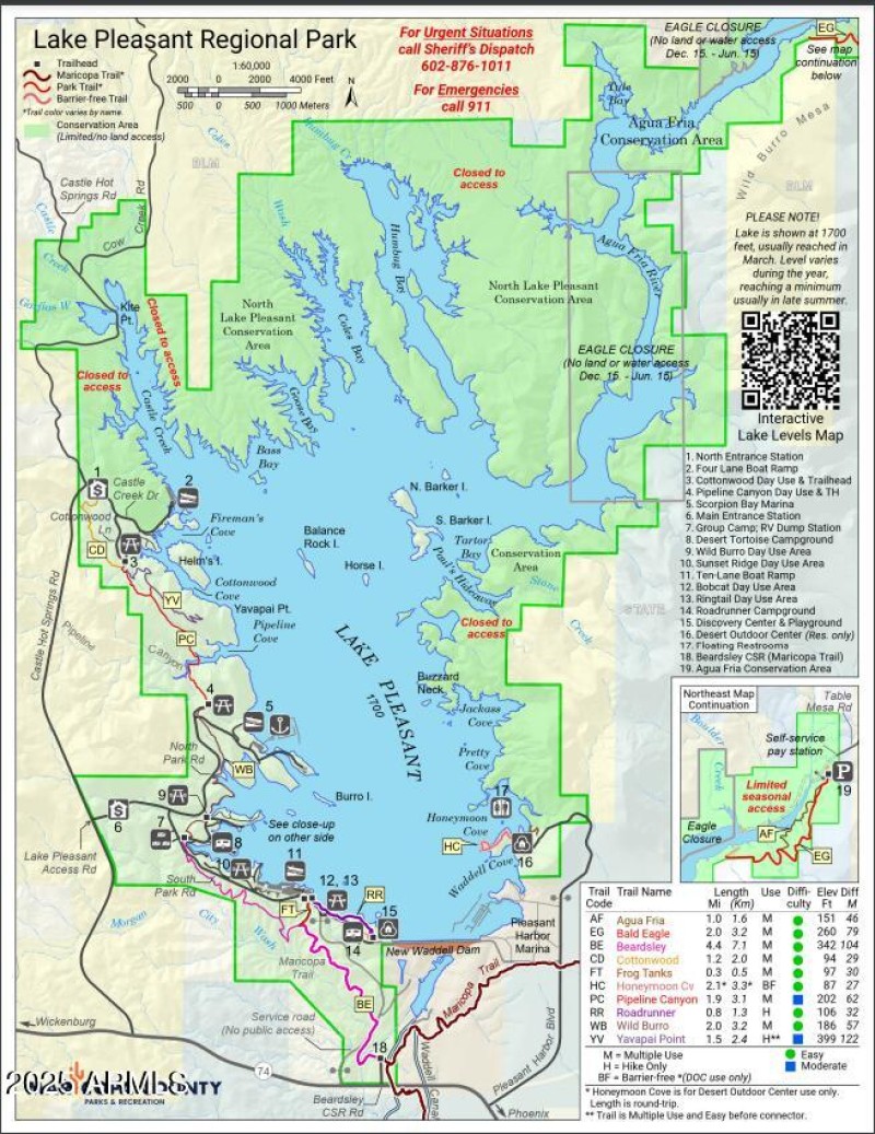 Lake Pleasant map Peoria