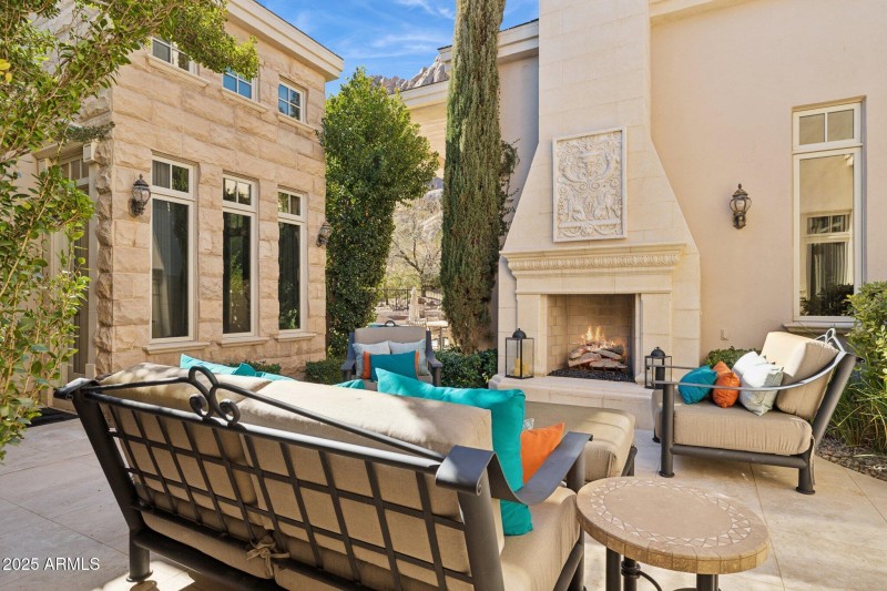 Fireplace In Second Patio Area
