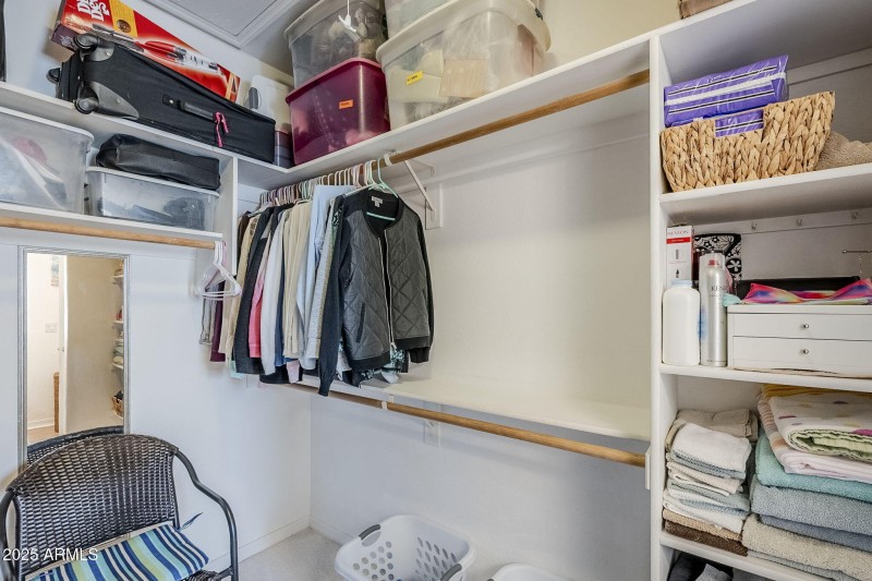 Primary closet