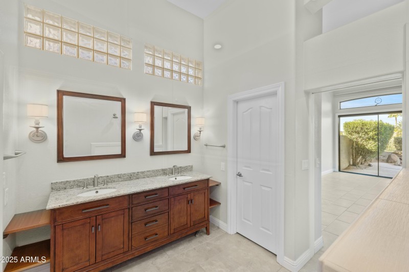 Primary Bathroom with view of Bedroom