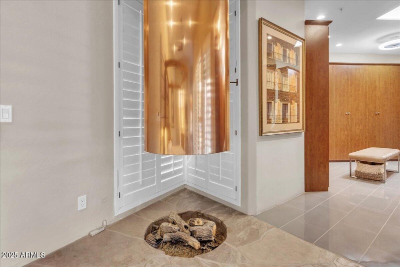 Bedroom Copper Fireplace