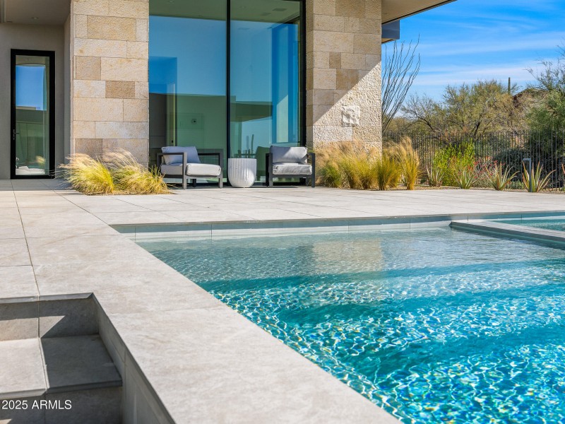 backyard pool and casita