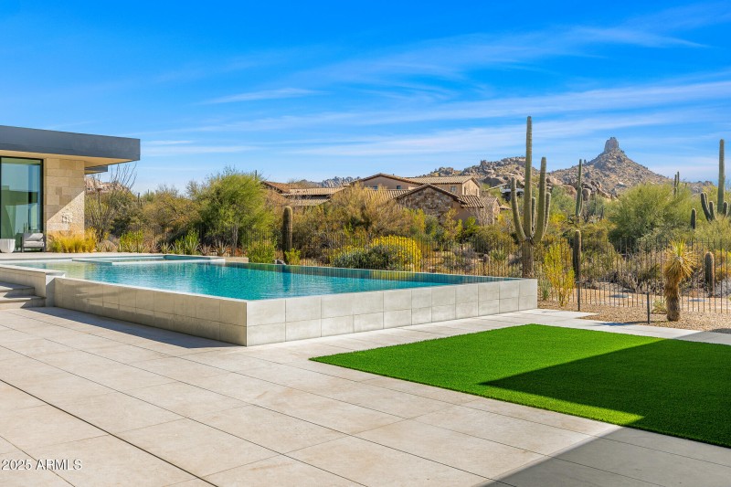 luxury pool with mountain views