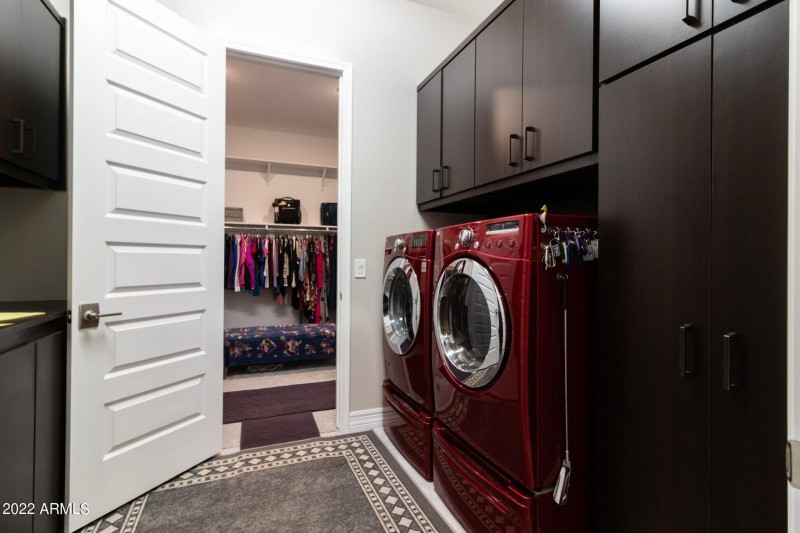 Laundry Room with Built in Cabinets