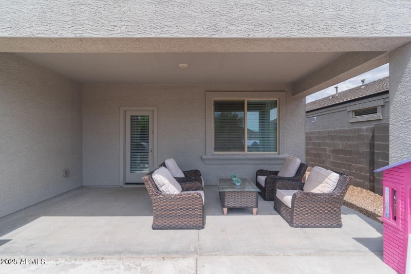 Large covered patio