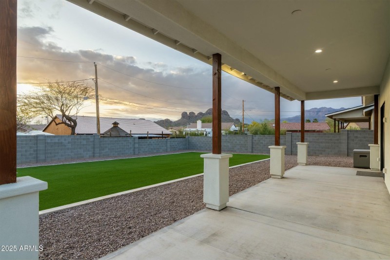 Big covered patio