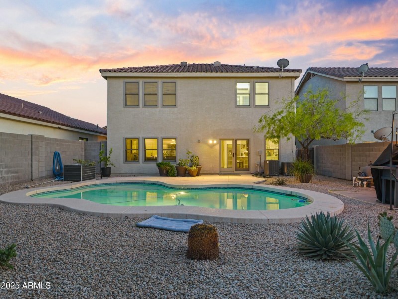 Poolside on Peak View Sunset