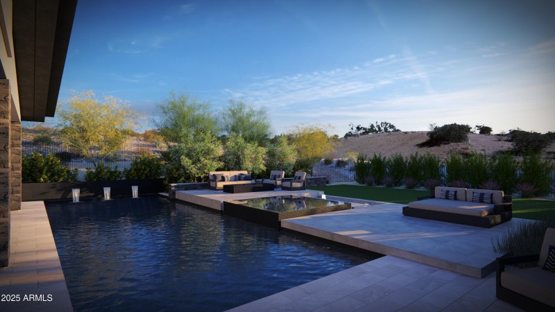 Rending of Pool and Patio Areas