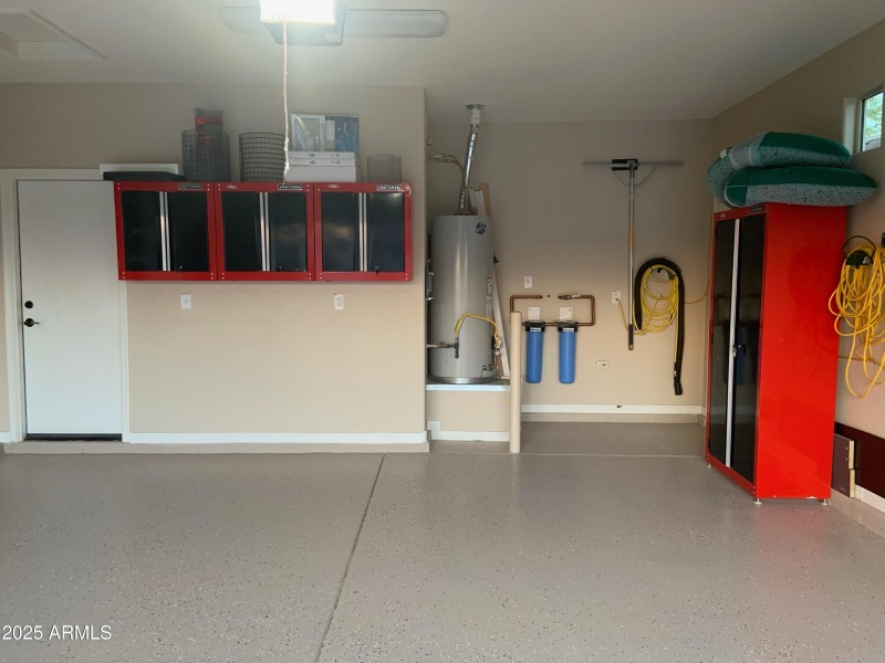 garage with whole house water filter