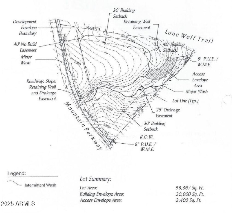 Lot 114 build envelope