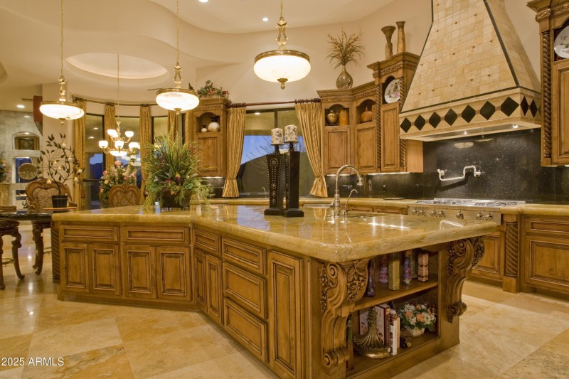 Enormous Island with prep sink
