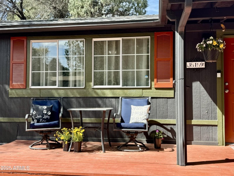 Enjoy coffee on your front deck
