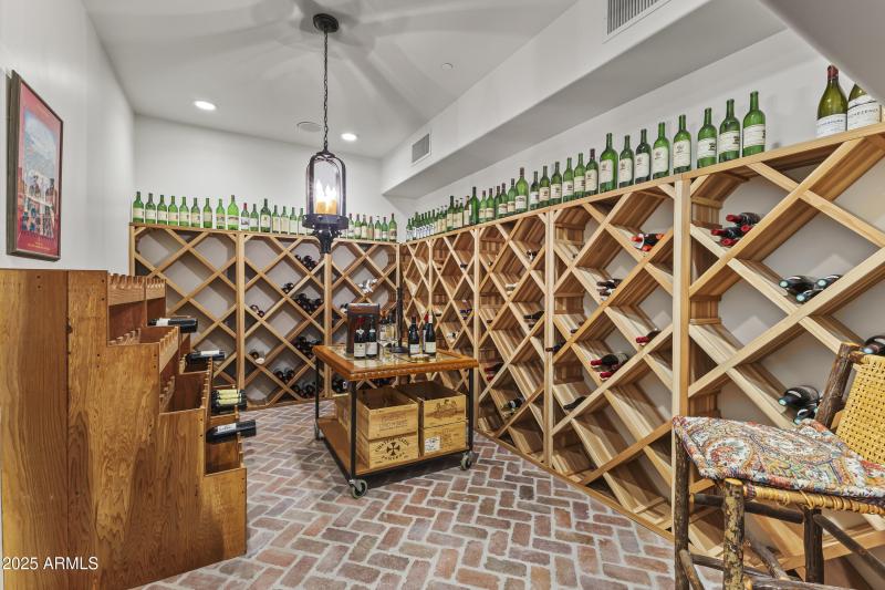 spacious wine room