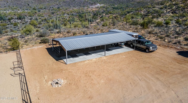aerial of stables with parking revised