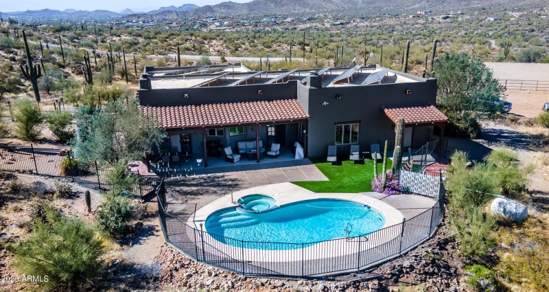 aerial of pool and home revised