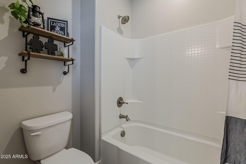 Hall Bath with Tub Shower