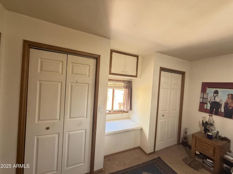 2 closets in main bedroom