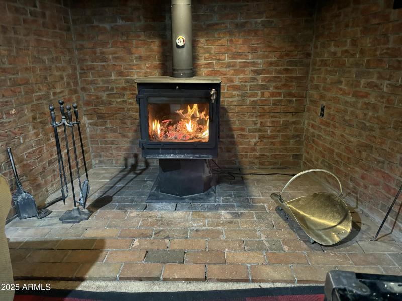 Beautiful brick fireplace