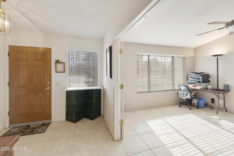 Inside entry and office/den to right