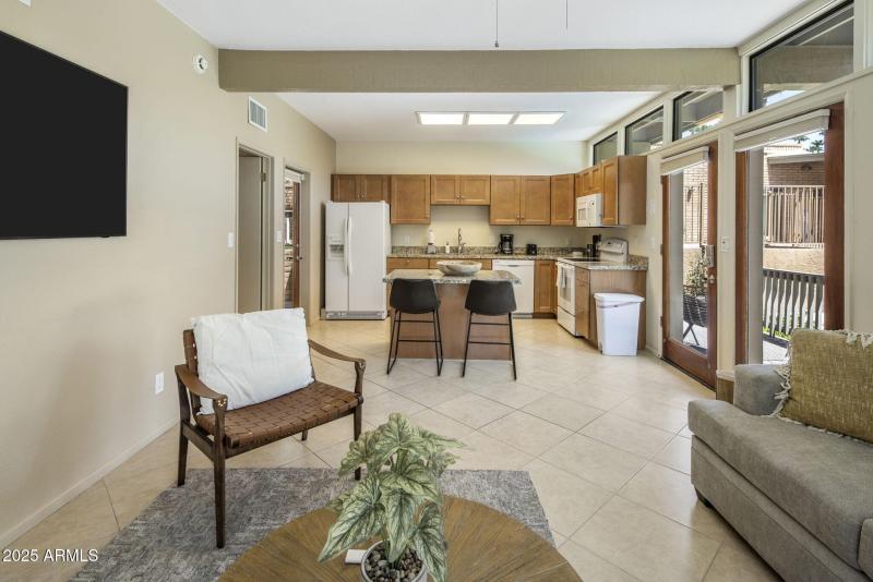 040_Guest House Living to Kitchen