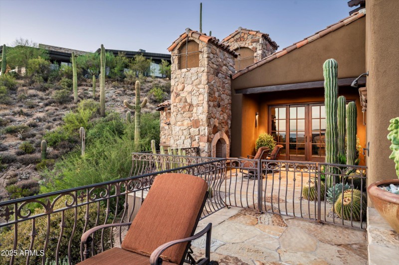 Private Primary Patio with Fireplace