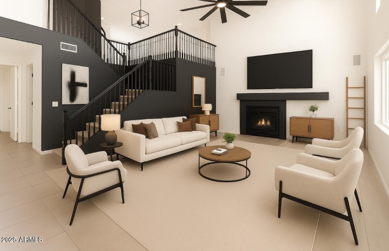 Family Room Staged