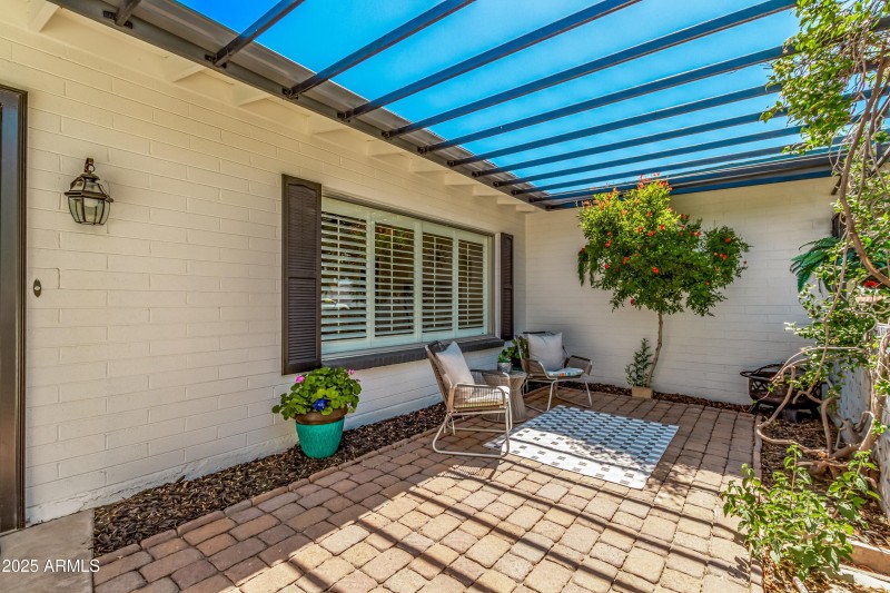 Patio in front yard
